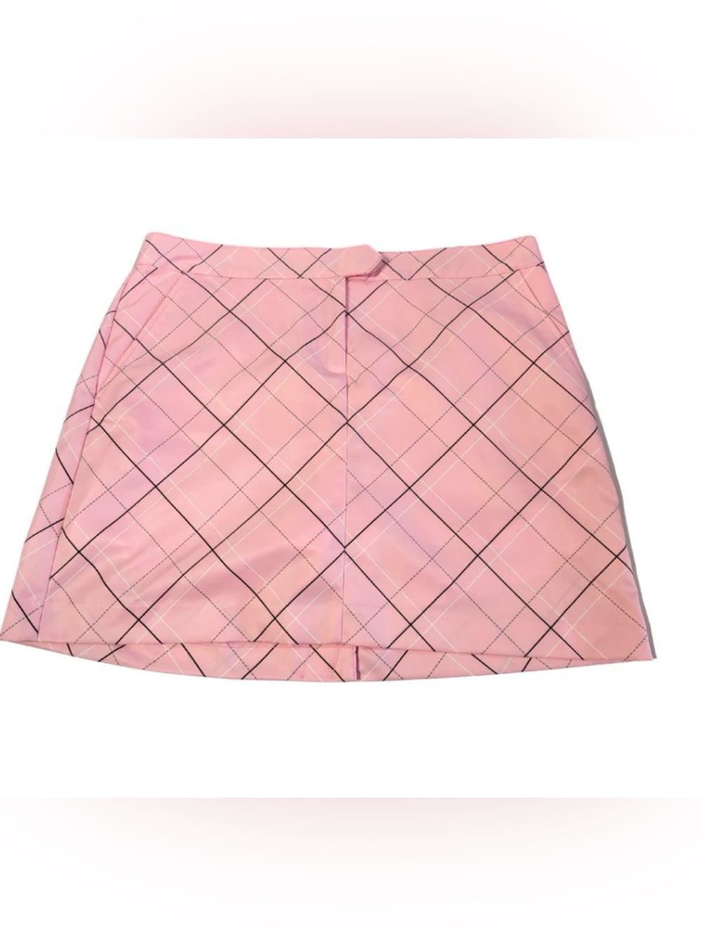 Izod Perform Pink Plaid Skort with Black Grid
